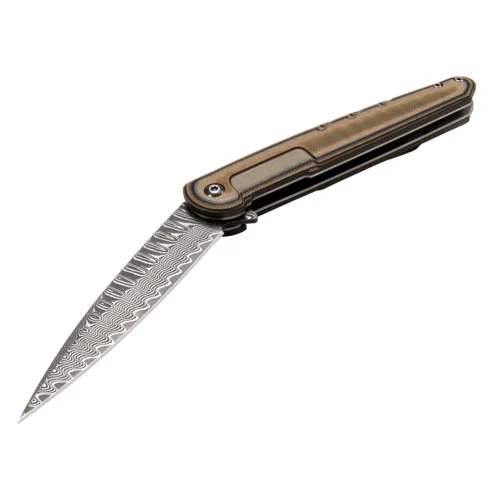 Alicer Pocket Knife | Liner Lock | 3.54" Damascus Blade | G10 Handle | KIASLORE KF1618-1