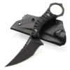 KK123_B1_01 Phantom Fixed Blade Knife | 3.15" Black Stonewashed D2 Blade | Black G10 Handle | KIASLORE KM123-1