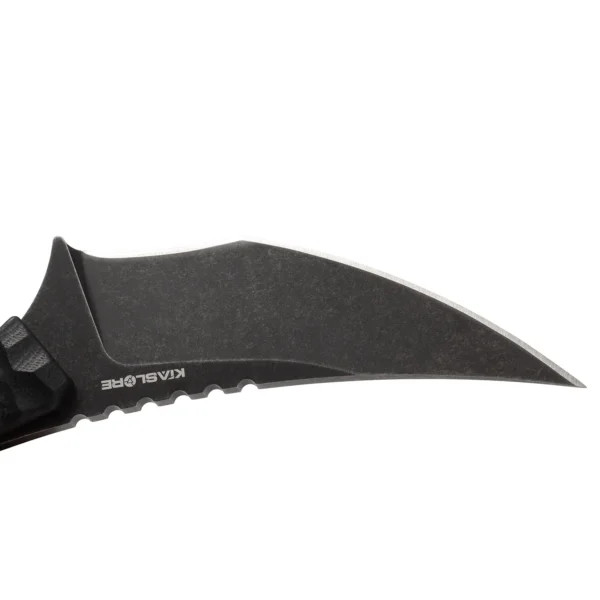 Phantom Fixed Blade Knife | 3.15" Black Stonewashed D2 Blade | Black G10 Handle | KIASLORE KM123-1
