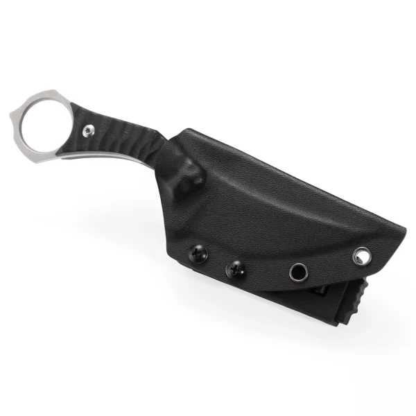 Phantom Fixed Blade Knife | 3.15" Stonewashed D2 Blade | Black G10 Handle | KIASLORE KM123-2