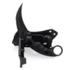Shadow Spinosaurus Double Edged Claw Knife | 3.46" Black Stonewashed D2 Blade | Black G10 Handle | KIASLORE KK128-1