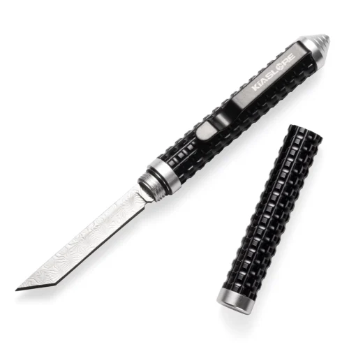 Everyday T Pen Knife | 1.88″ Damascus Blade | Aluminum Handle | KIASLORE KM162-T