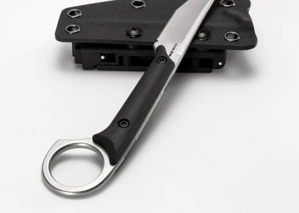 Shadow Fixed Blade Knife | 3.34″ Stonewashed D2 Blade | Black G10 Handle | KIASLORE KS1013-2