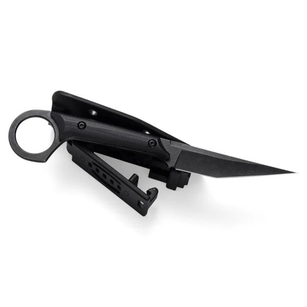 Shadow Fixed Blade Knife | 3.34" Black Stonewashed D2 Blade | Black G10 Handle | KIASLORE KS527-1