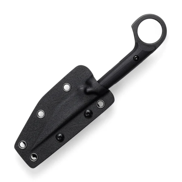 Shadow Fixed Blade Knife | 3.34" Black Stonewashed D2 Blade | Black G10 Handle | KIASLORE KS527-1