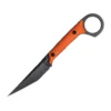 Shadow Fixed Blade Knife | 3.34" Black Stonewashed D2 Blade | Orange G10 Handle | KIASLORE KS527-6