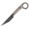 KS527_T3_01 Shadow Fixed Blade Knife | 3.34" Black Stonewashed D2 Blade | Tan G10 Handle | KIASLORE KS527-3