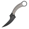 KS528_T3_01 Mackerel Shark Tactical Karambit Knife | 3.74" Black Stonewashed D2 Blade | Tan G10 Handle | KIASLORE KS528-3